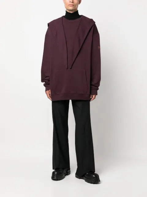 Raf Simons deconstructed cotton hoodie