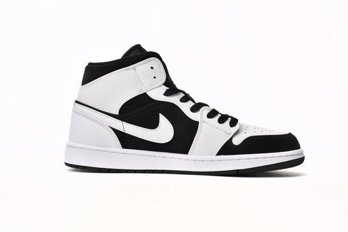 Air Jordan 1 Mid White Black Reps Sneaker 554724-113
