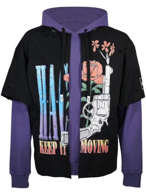 Haculla Keep It Moving layered hoodie