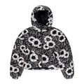 FLORAL PRINTED TRIANGLE LOGO COAT BLACK/WHITE ACTIVE COATS