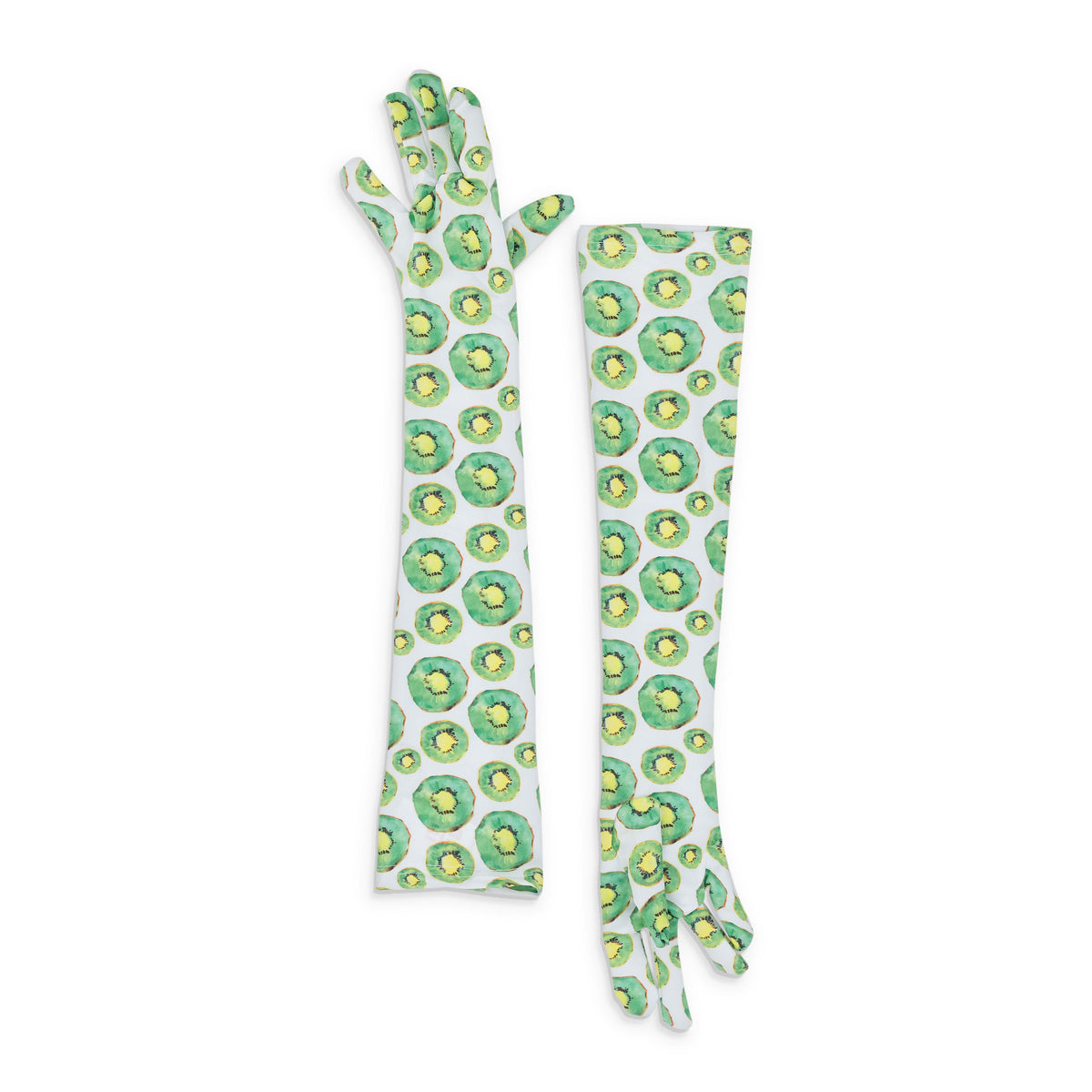 FLOWER PRINT LONG FUJI WHITE/GREEN GLOVES