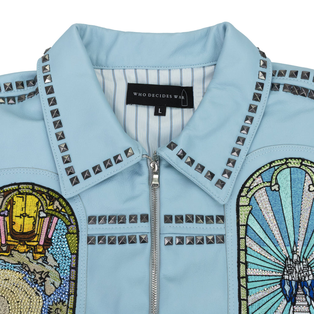 BLUE ETERNITY LEATHER JACKET