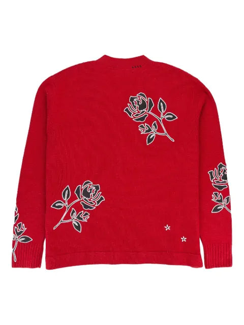 AMIRI rose-appliqué cardigan