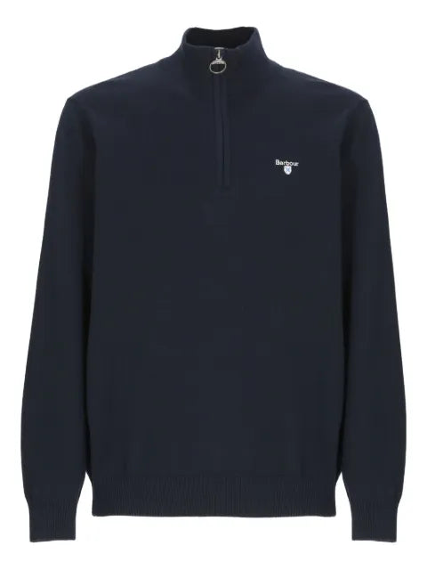 Barbour half-zip ribbed-trim sweater