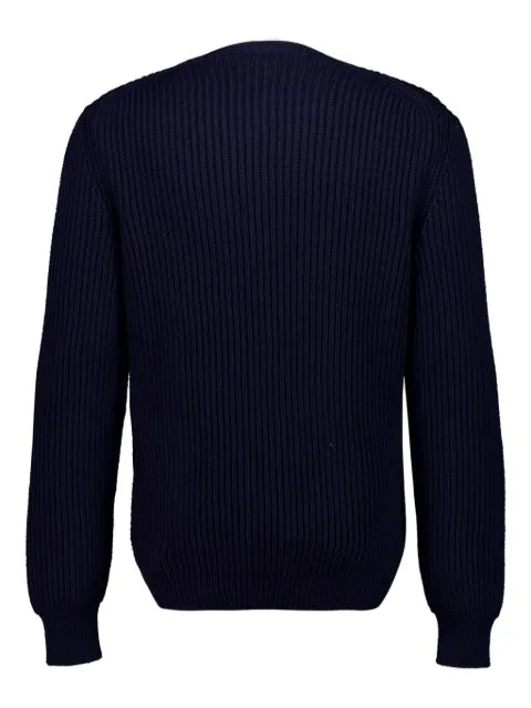 FENDI embroidered-logo long-sleeved sweater
