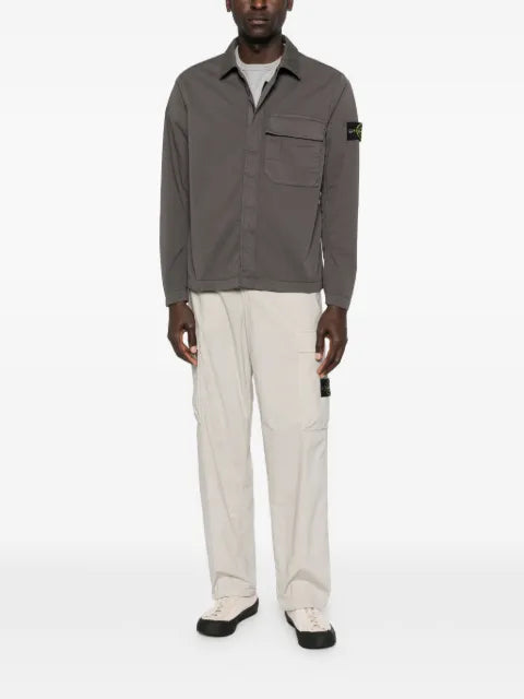Stone Island 1200013 stretch organic cotton twill overshirt
