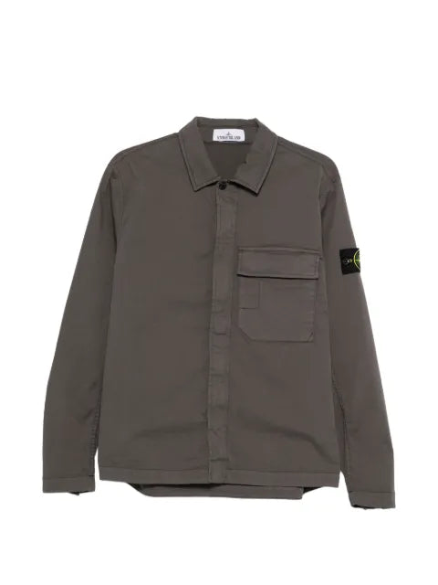 Stone Island 1200013 stretch organic cotton twill overshirt