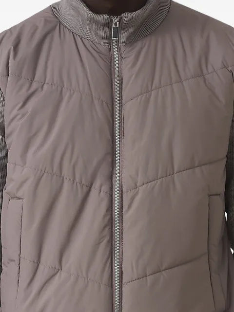 MAUVAIS Lamarck quilted knit-sleeve jacket