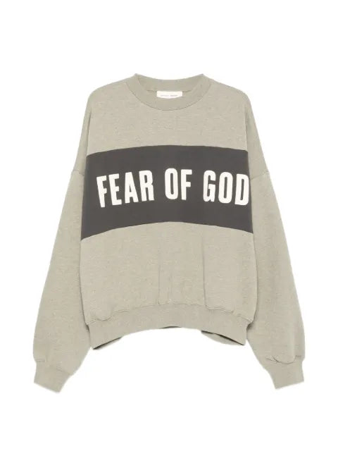 FEAR OF GOD ESSENTIALS cropped relaxed panelled sweatshirt