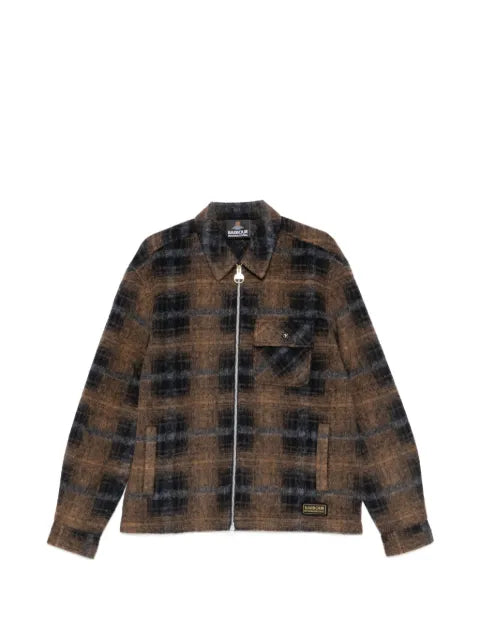 Barbour Oswald checked fleece overshirt