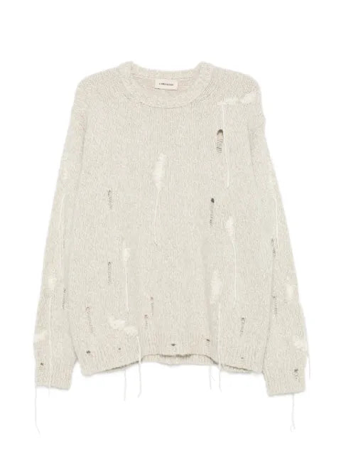 atomo factory distressed crew-neck sweater