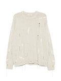 atomo factory distressed crew-neck sweater