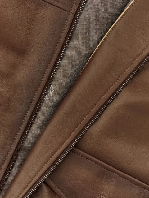 Paul & Shark Aqualeather leather bomber jacket