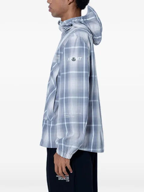 Moncler x Fragment Jitsuyō plaid-pattern windbreaker jacket