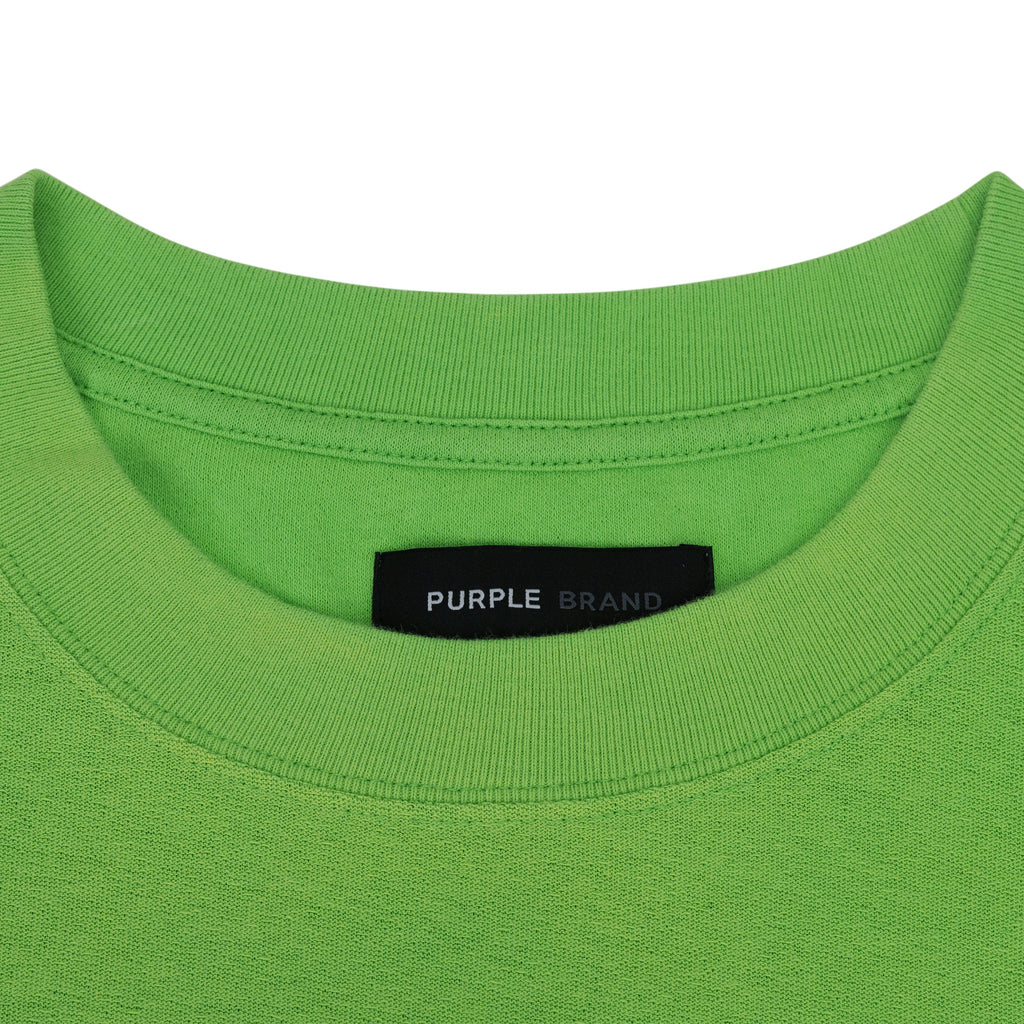 Fluorescent Green Textured Glitch T-shirt