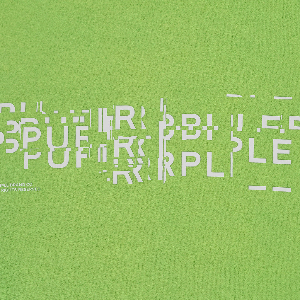 Fluorescent Green Textured Glitch T-shirt