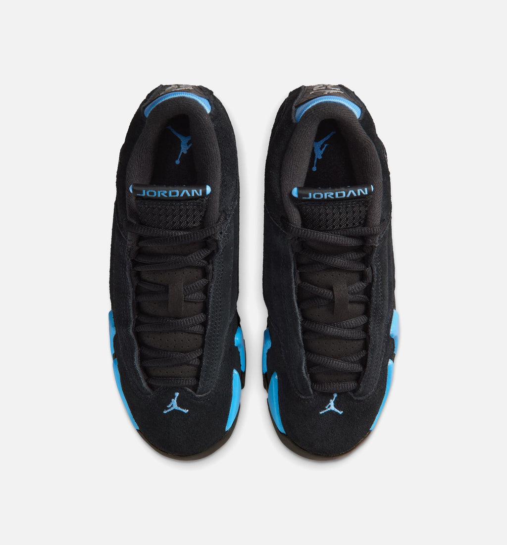 Air Jordan 14 Retro Black University Blue Grade School Sneakers - Black/White/University Blue