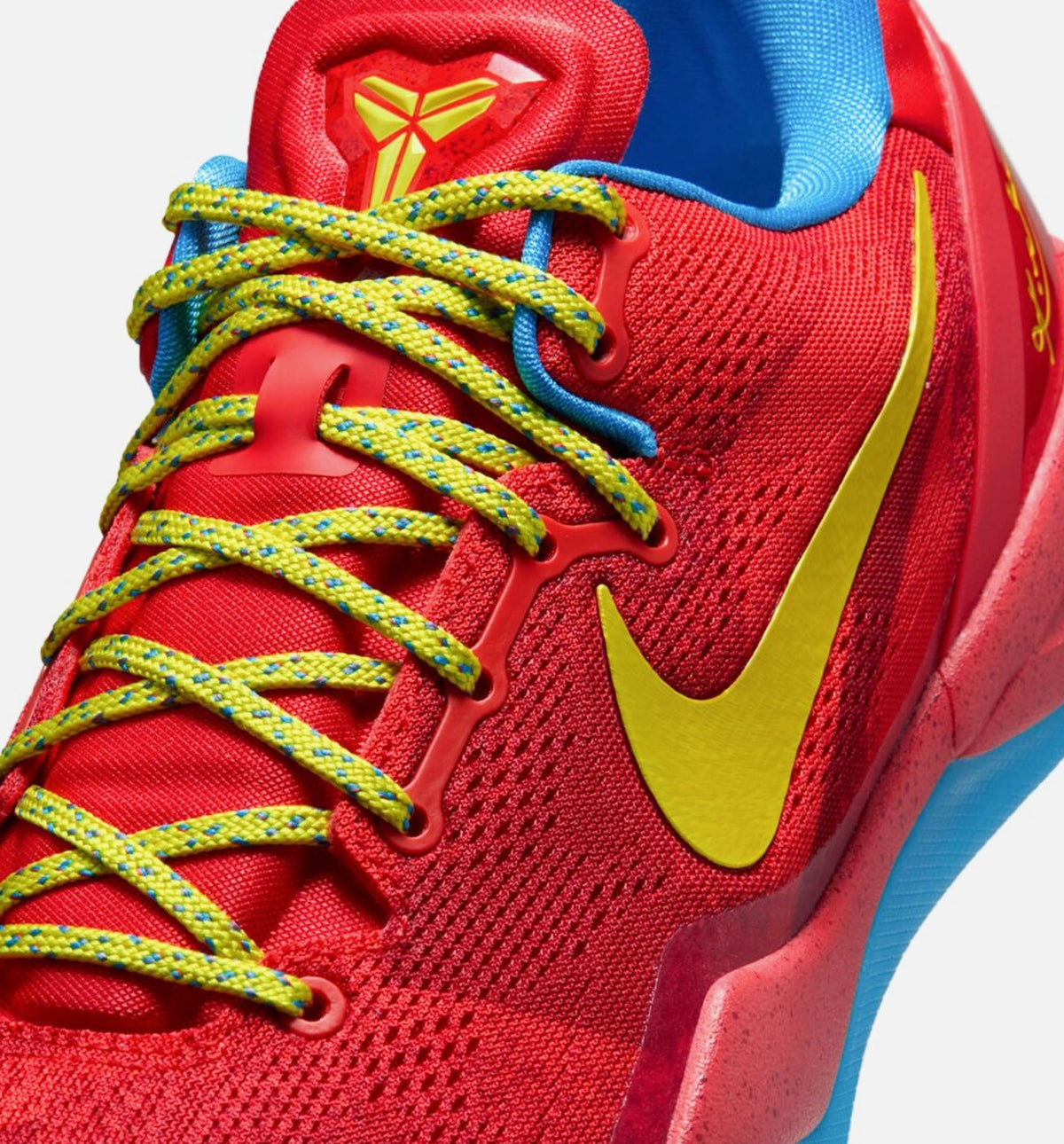 Kobe 8 Protro Year of the Horse Men's Sneakers - Light Crimson / Vivid Blue / Bright Citron