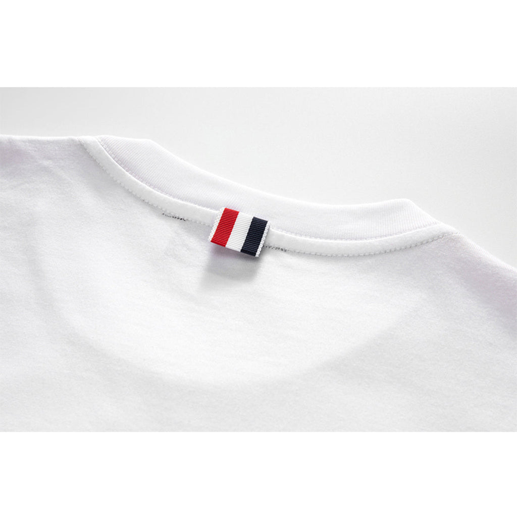 Men's Classic Four-Bar Couple Puppy Dog T-Shirt - 100% Cotton Made in Japan | Thom Browne