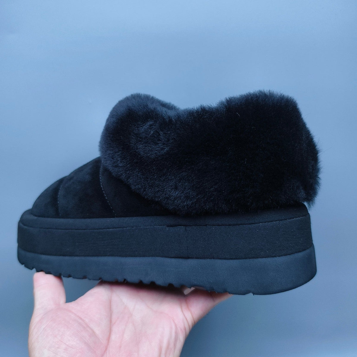 Black Platform Slip-On Casual Shoes — New Arrival | In Stock