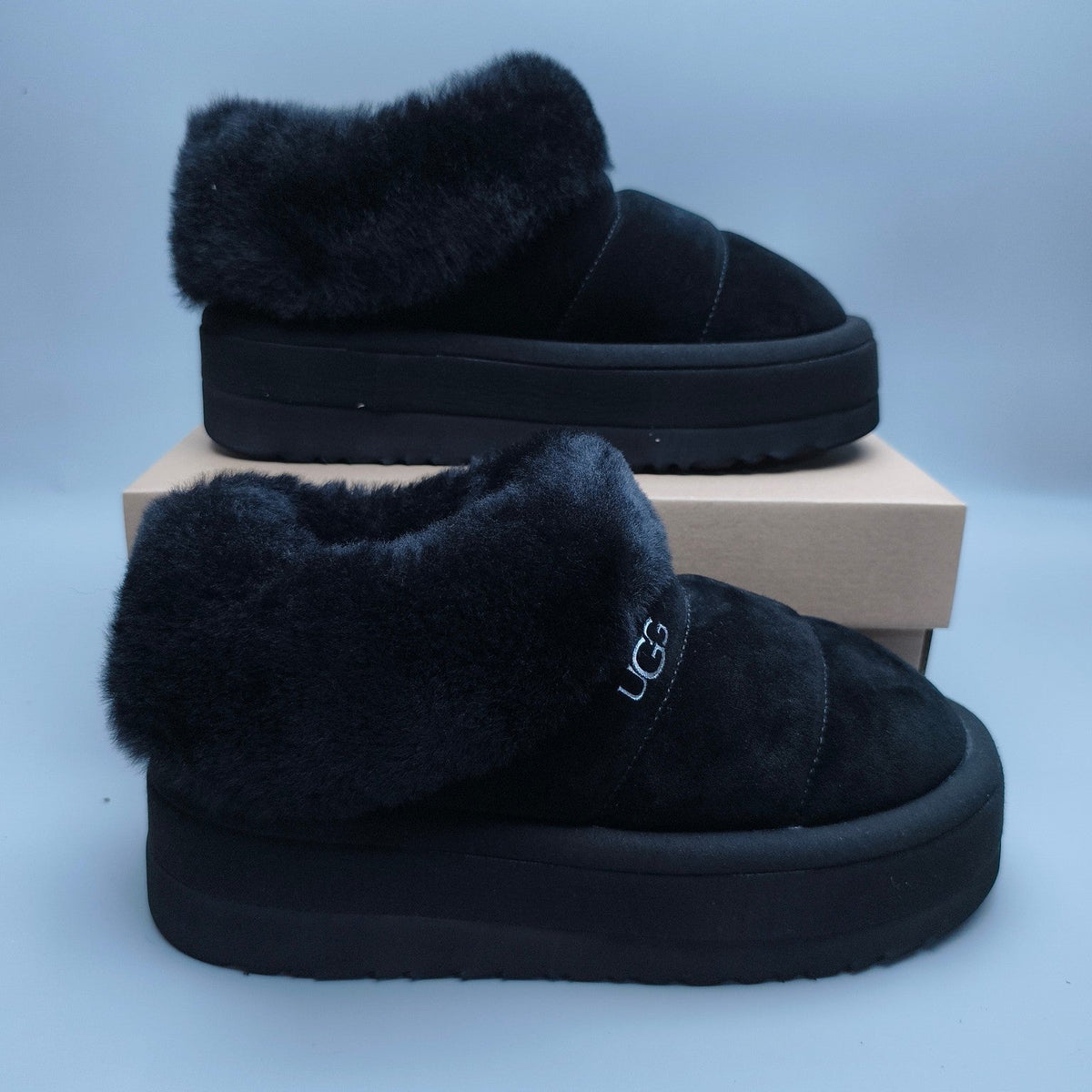 Black Platform Slip-On Casual Shoes — New Arrival | In Stock