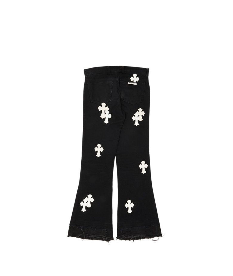Chrome Hearts Jeans With Cross Black