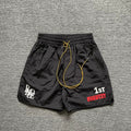 Rhude Black Nylon Racing Graphic Shorts