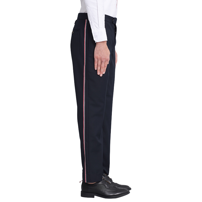 Thom Browne Style Single-Side Side-Stripe suit pants
