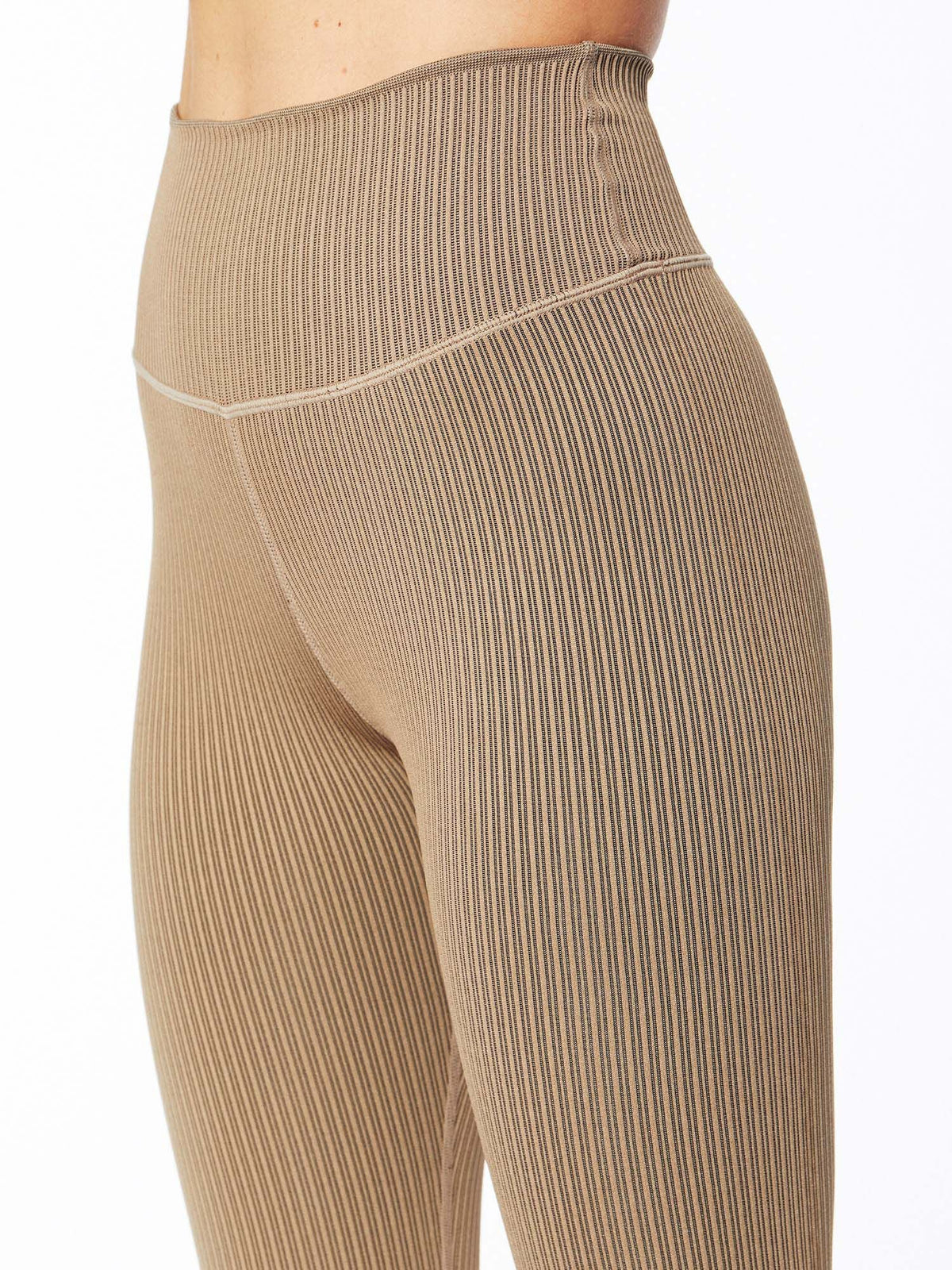 SEAMLESS RIB LEGGING CAMEL