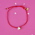 Heart Bead Gold Dainty Bracelet