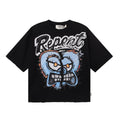 BKYS Revival Repent Skull Rhinestone Cropped T-Shirt