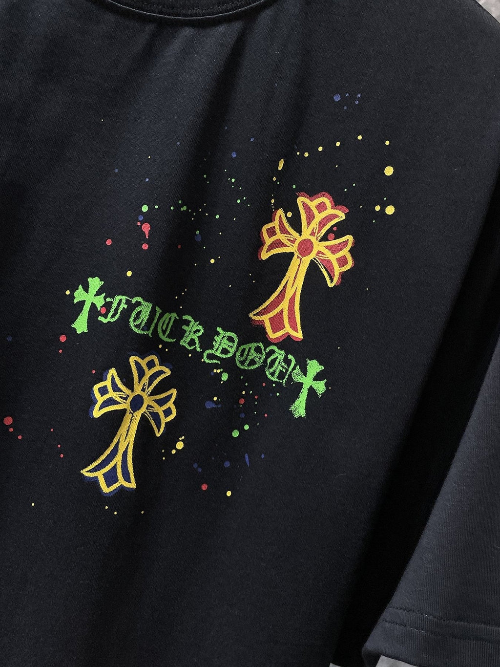 Chrome Hearts Cross Graffiti Graphic T-Shirt