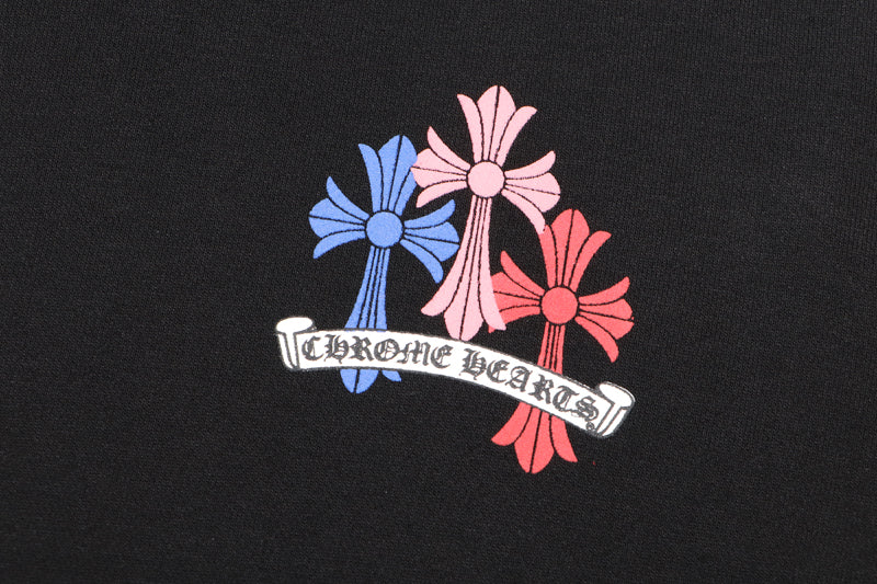 Chrome Hearts Multi-Color Cemetery Cross Logo Zip Up Hoodie 5015