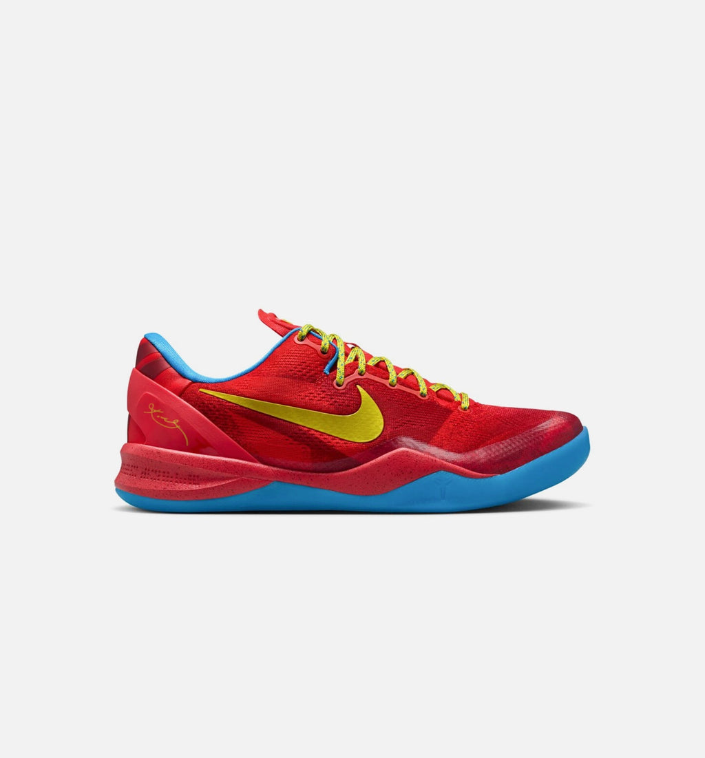 Kobe 8 Protro Year of the Horse Men's Sneakers - Light Crimson / Vivid Blue / Bright Citron