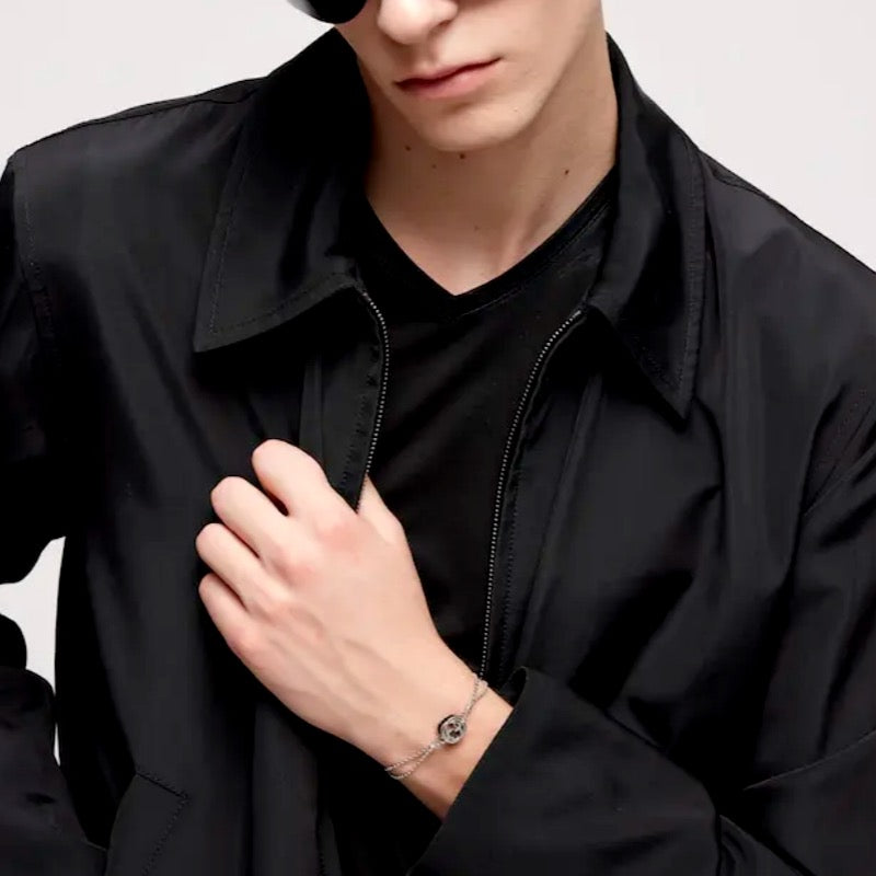 Gucci Black Princess-Cut Crystal Bracelet