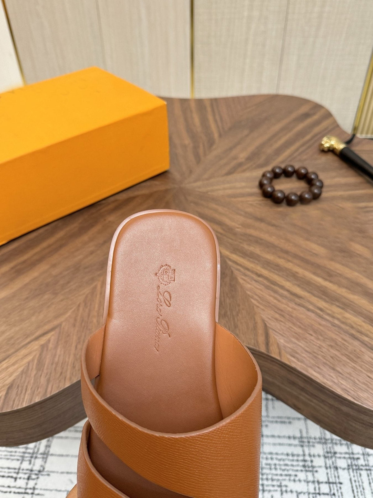 Loro Piana Men's Cross-Strap Slide Sandals