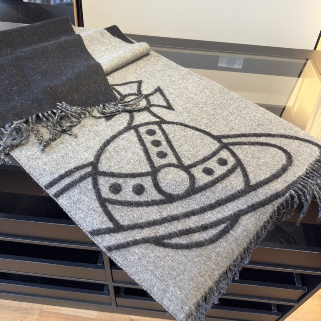 Vivienne Westwood Orb Fringed Scarf