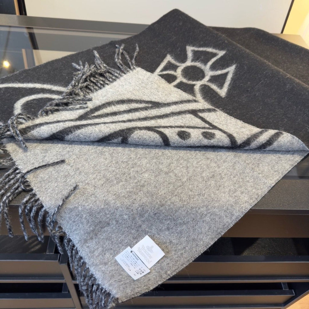 Vivienne Westwood Orb Fringed Scarf