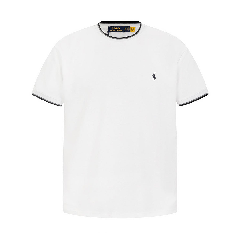 Ralph Lauren Contrast-Trim Piqué Crewneck T-Shirt