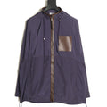 Loewe Contrast-Pocket Hooded Zip Jacket - Navy
