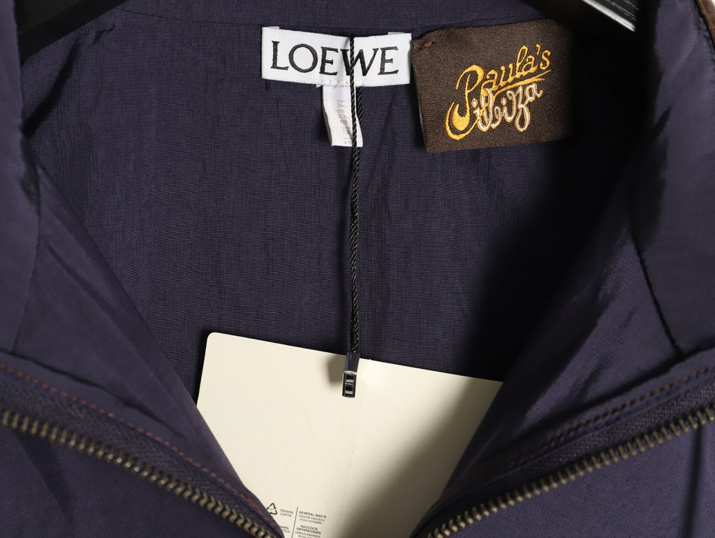 Loewe Contrast-Pocket Hooded Zip Jacket - Navy
